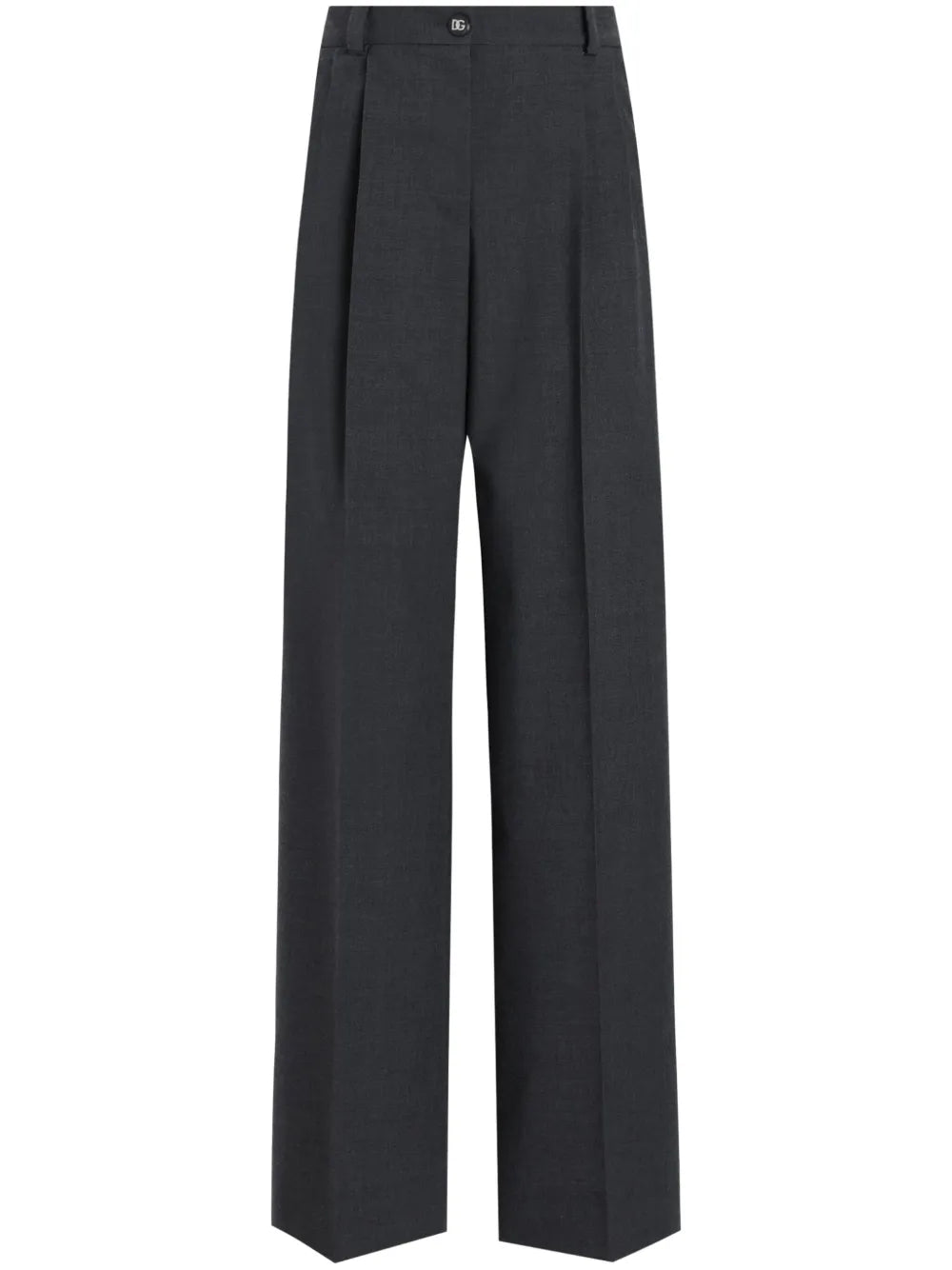 Pressed Crease Straight-Leg Trousers