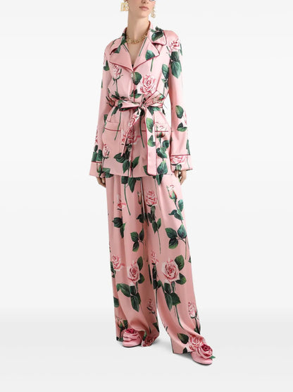 Rose-Print Trousers