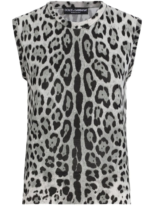 Leopard-Print Tank Top