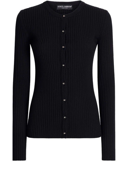 Ribbed-Knit Cardigan