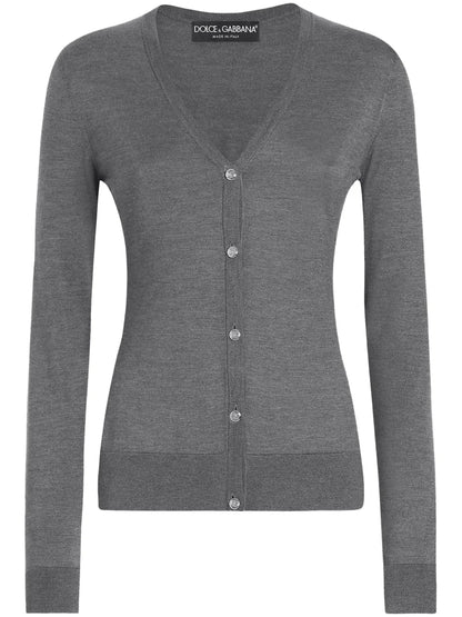 V-Neck Buttoned Cardigan