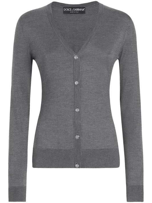 V-Neck Buttoned Cardigan