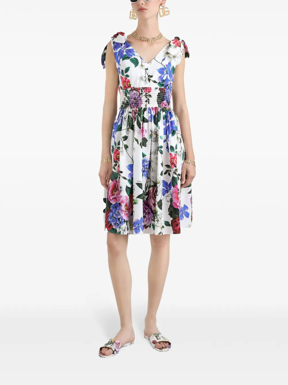 Floral-Print Mini Dress
