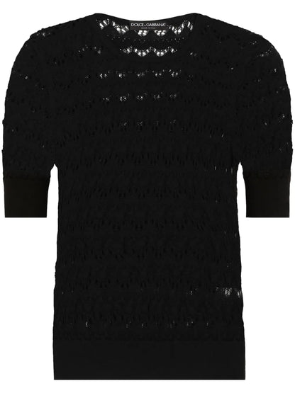 Crochet-Knit T-Shirt