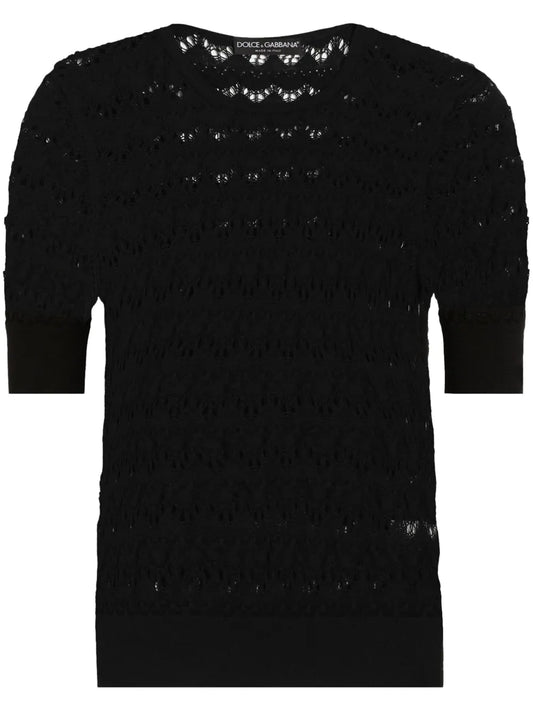 Crochet-Knit T-Shirt