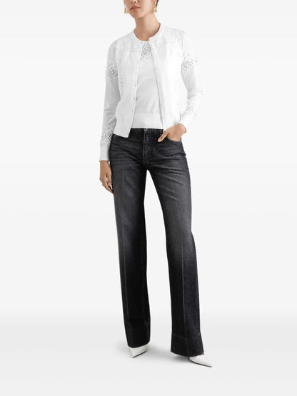 Lace-Detailing Cardigan
