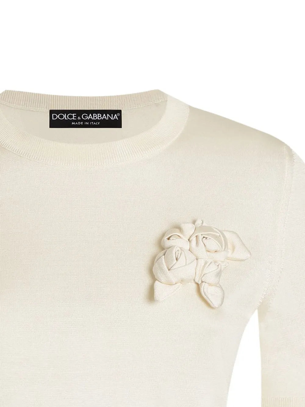 Floral-Appliqué T-Shirt