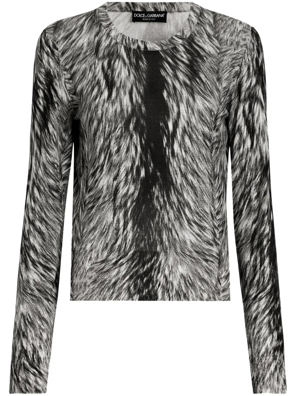 Fur-Print Blouse