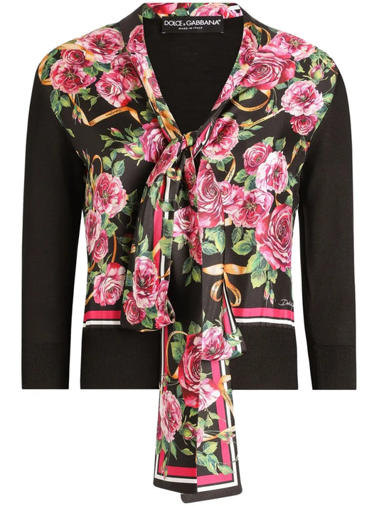 Rose-Print Sweater