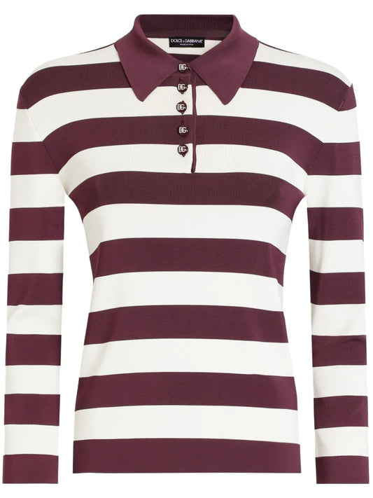 Striped Polo Top