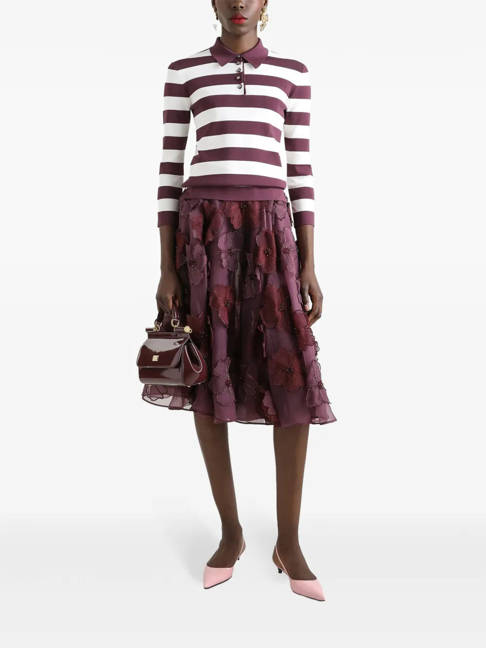 Striped Polo Top