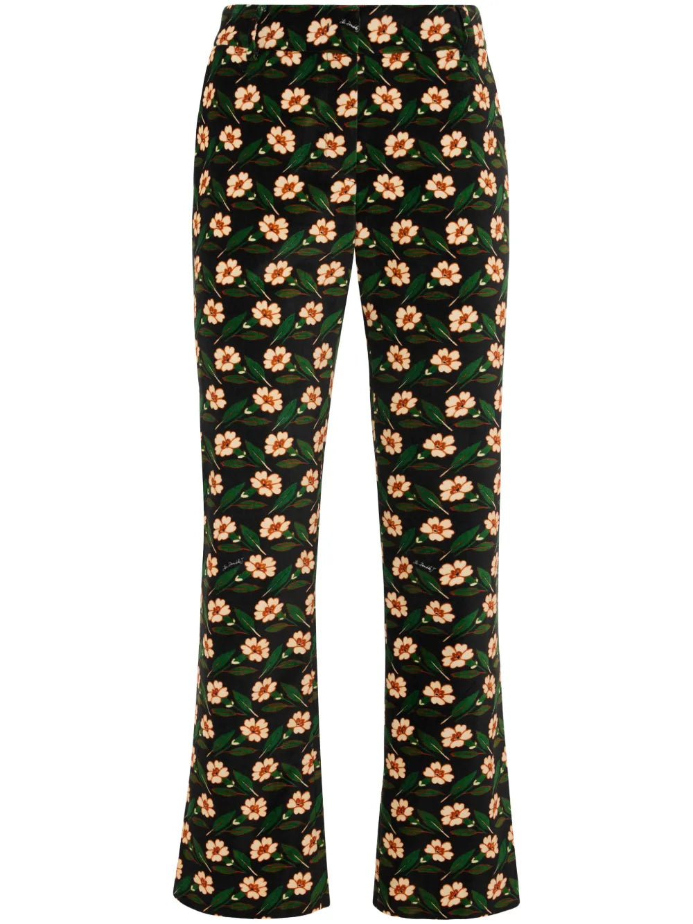 Floral-Print Cropped Trousers