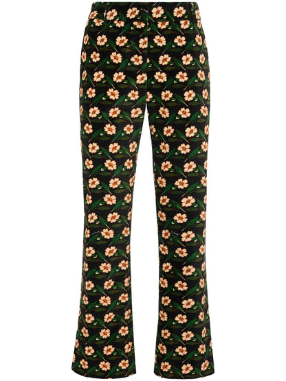 Floral-Print Cropped Trousers
