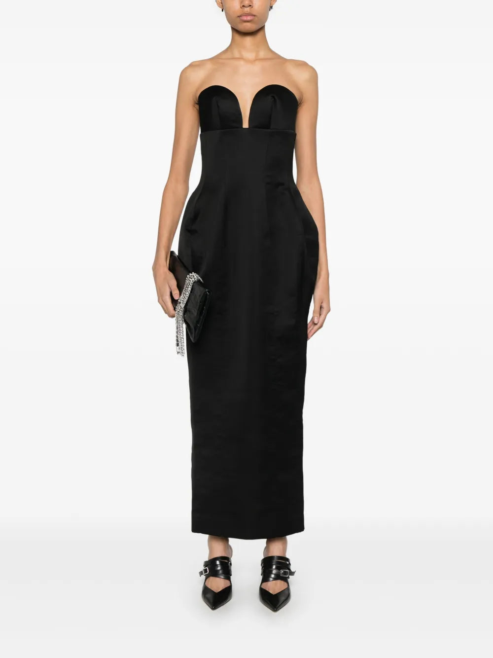 Satin Corset Maxi Dress