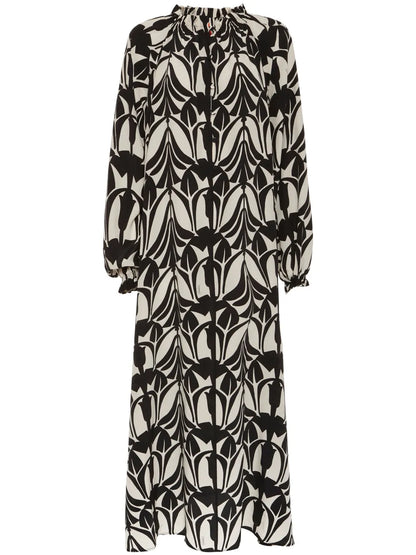 Graphic-Print Shirt Dress