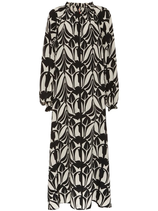 Graphic-Print Shirt Dress