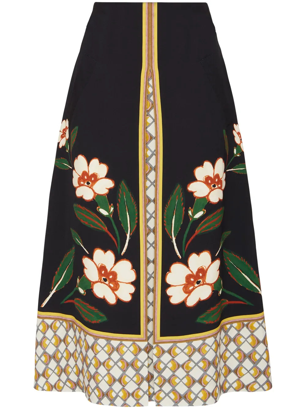 Floral-Print Midi Skirt