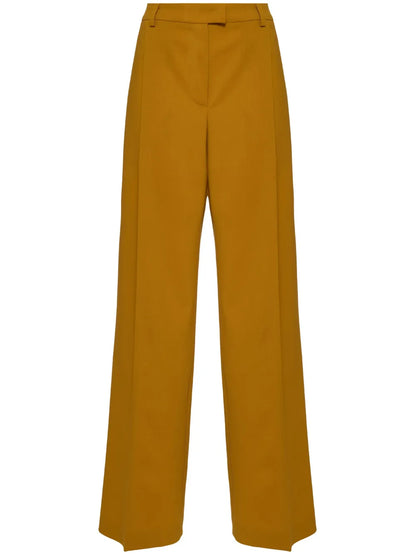 Pressed-Crease Flared Trousers