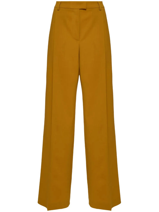 Pressed-Crease Flared Trousers