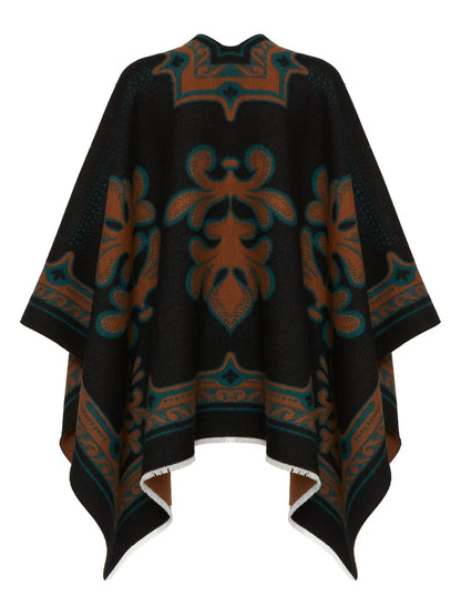 Abstract-Pattern Poncho