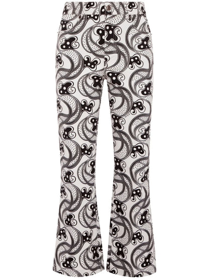 Cropped Flared Jeans