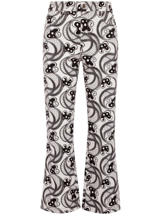 Cropped Flared Jeans