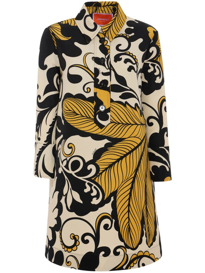 Graphic-Print Shirt Dress