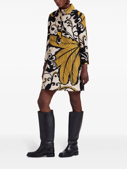 Graphic-Print Shirt Dress