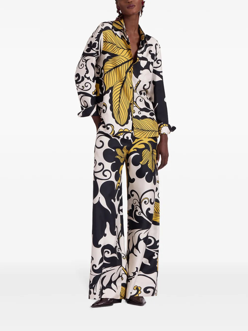 Marea-Print Palazzo Trousers