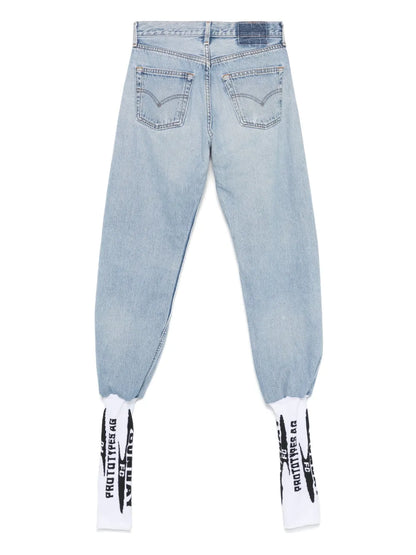 Elastic-Panelled Jeans