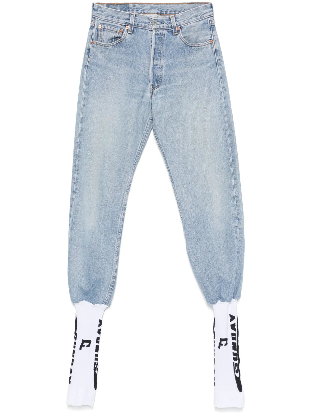 Elastic-Panelled Jeans