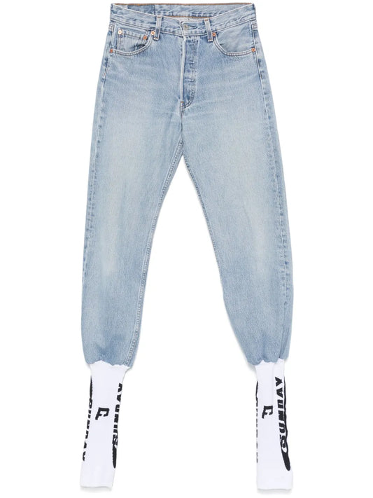 Elastic-Panelled Jeans