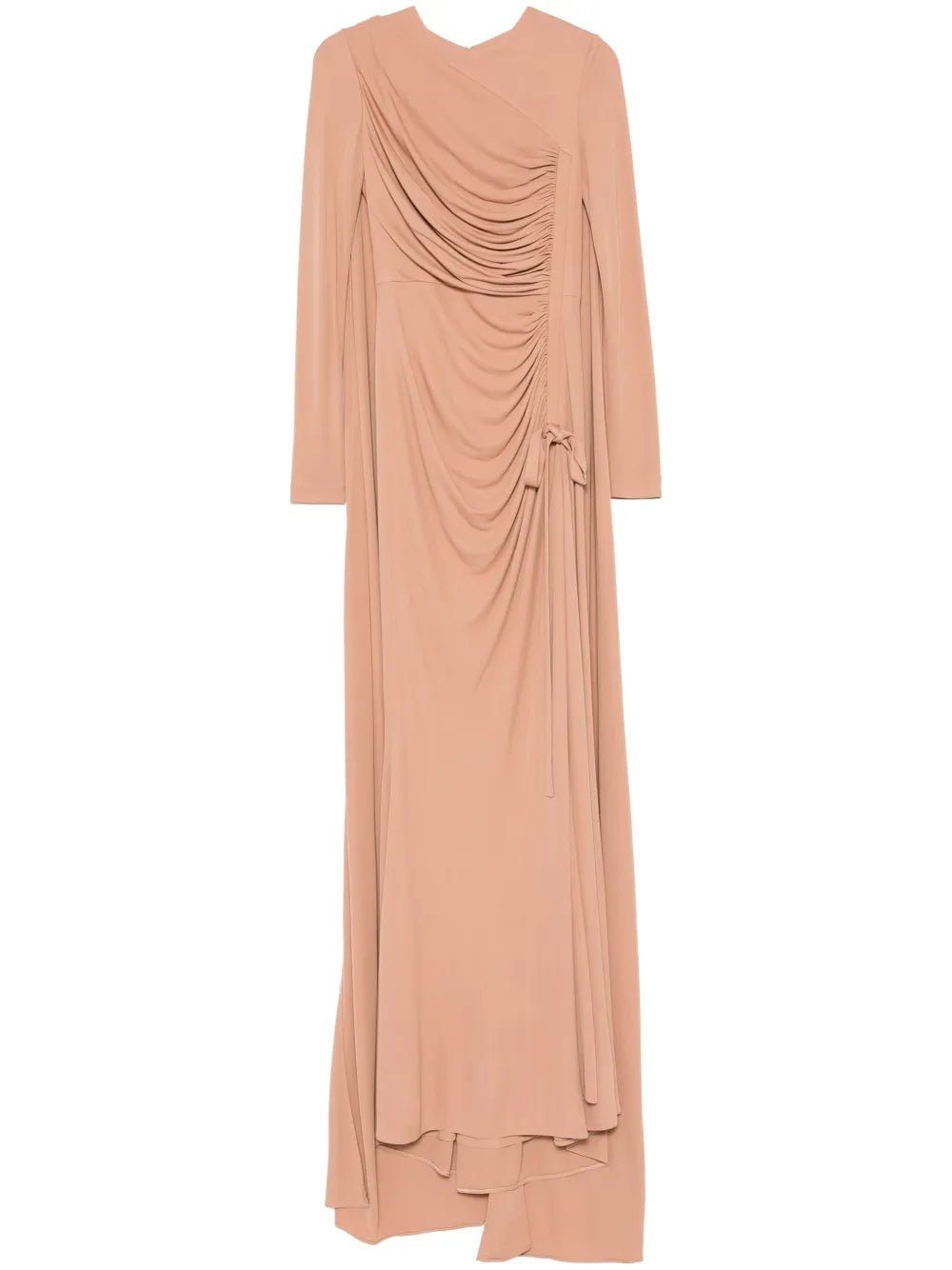Draped-Detail Gown