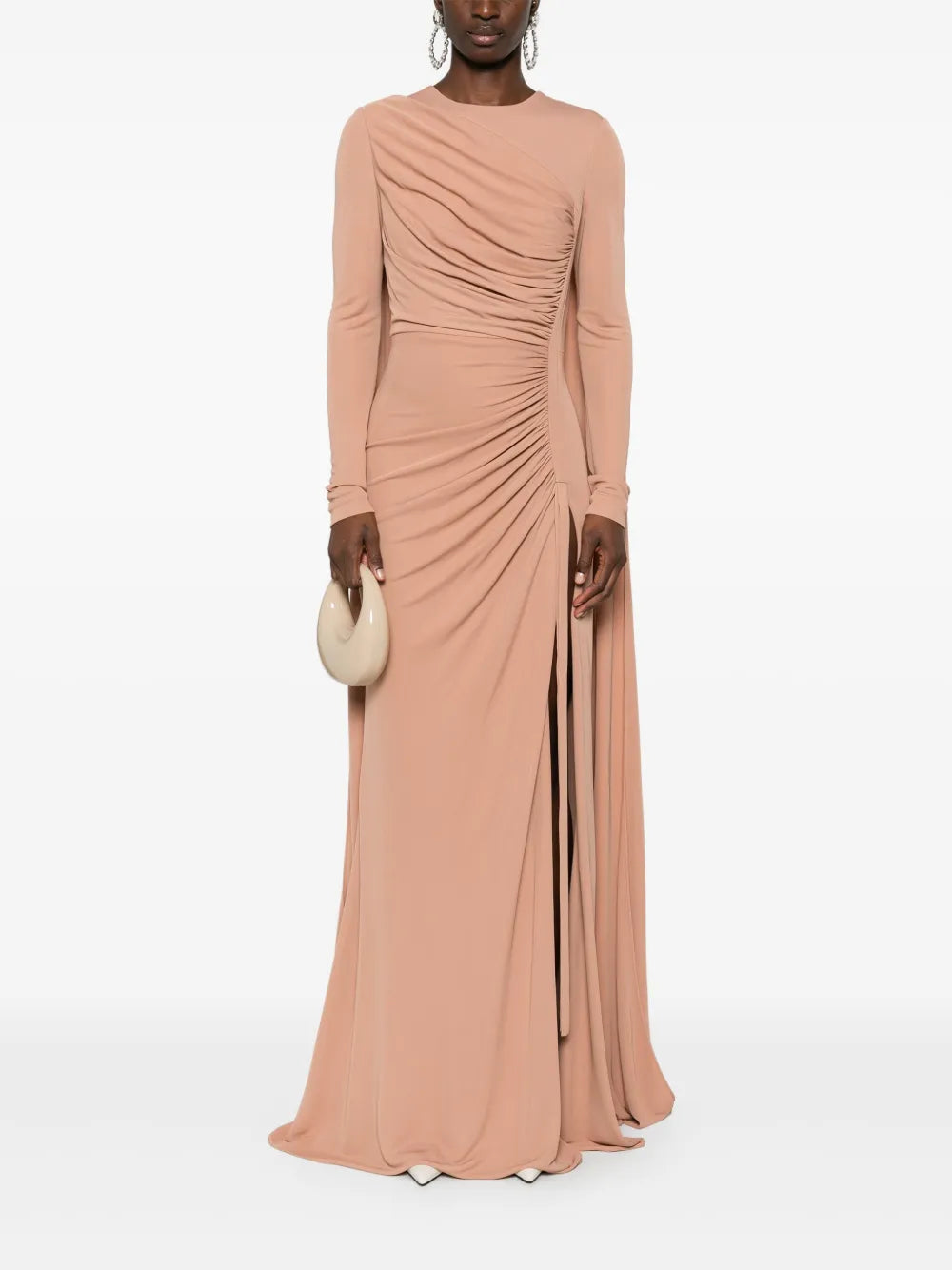 Draped-Detail Gown