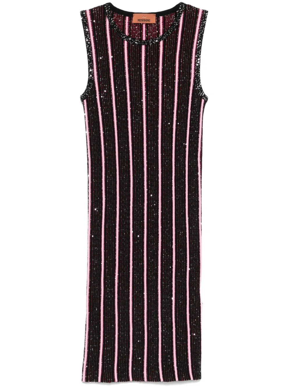 Sequined Ribbed Mini Dress