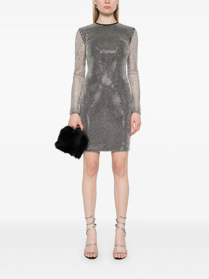 Crystal-Embellished Mini Dress