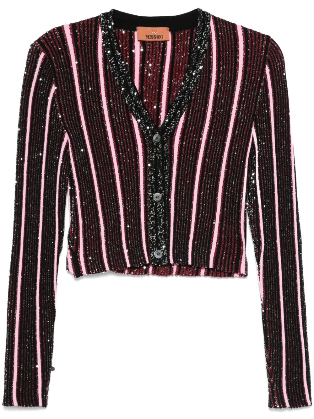 Sequined Ribbed Cardigan