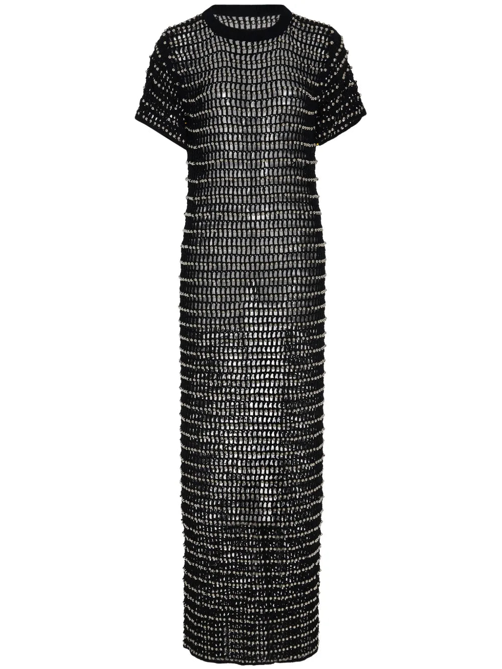 Beaded Crochet Maxi Dress