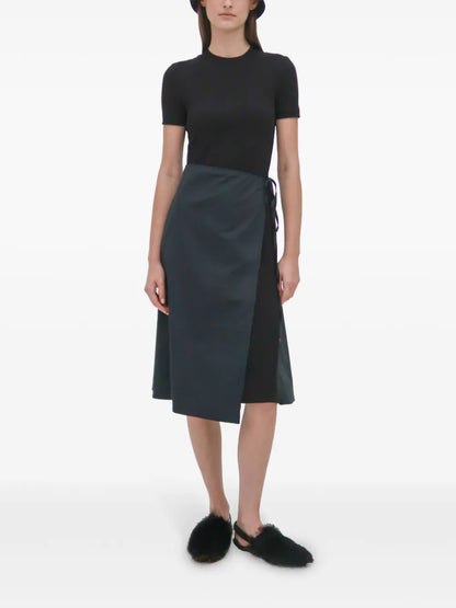Apron Combo Midi Dress