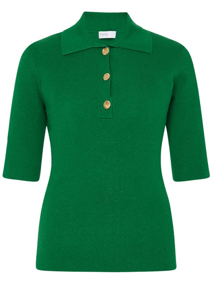 Ribbed Polo Top