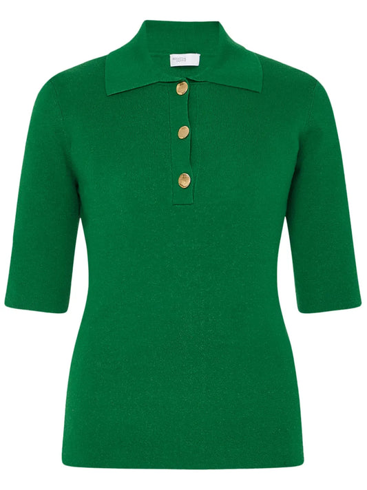 Ribbed Polo Top