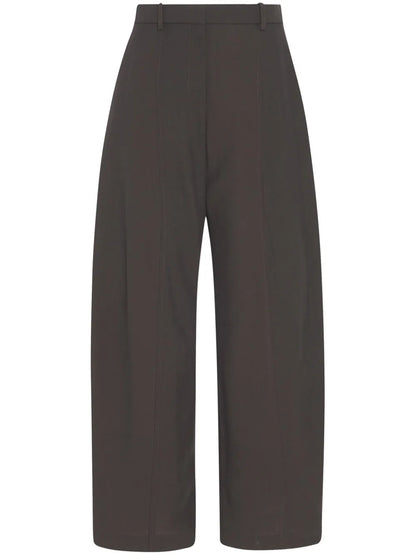 Straight-Leg Twill Trousers