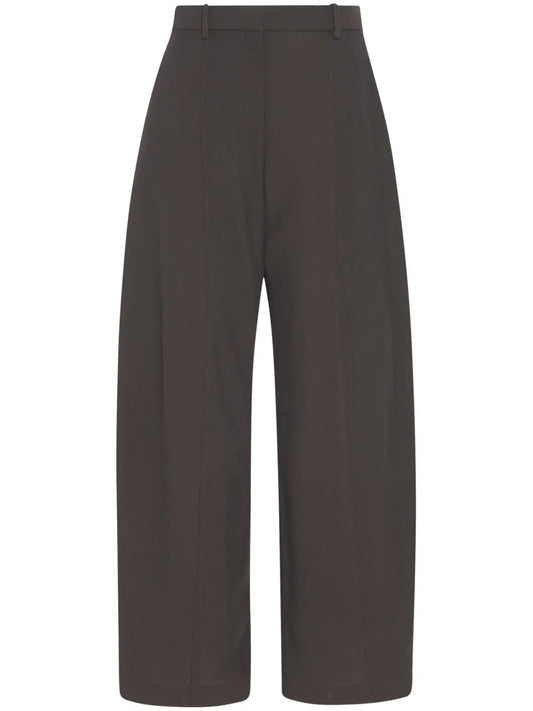 Straight-Leg Twill Trousers