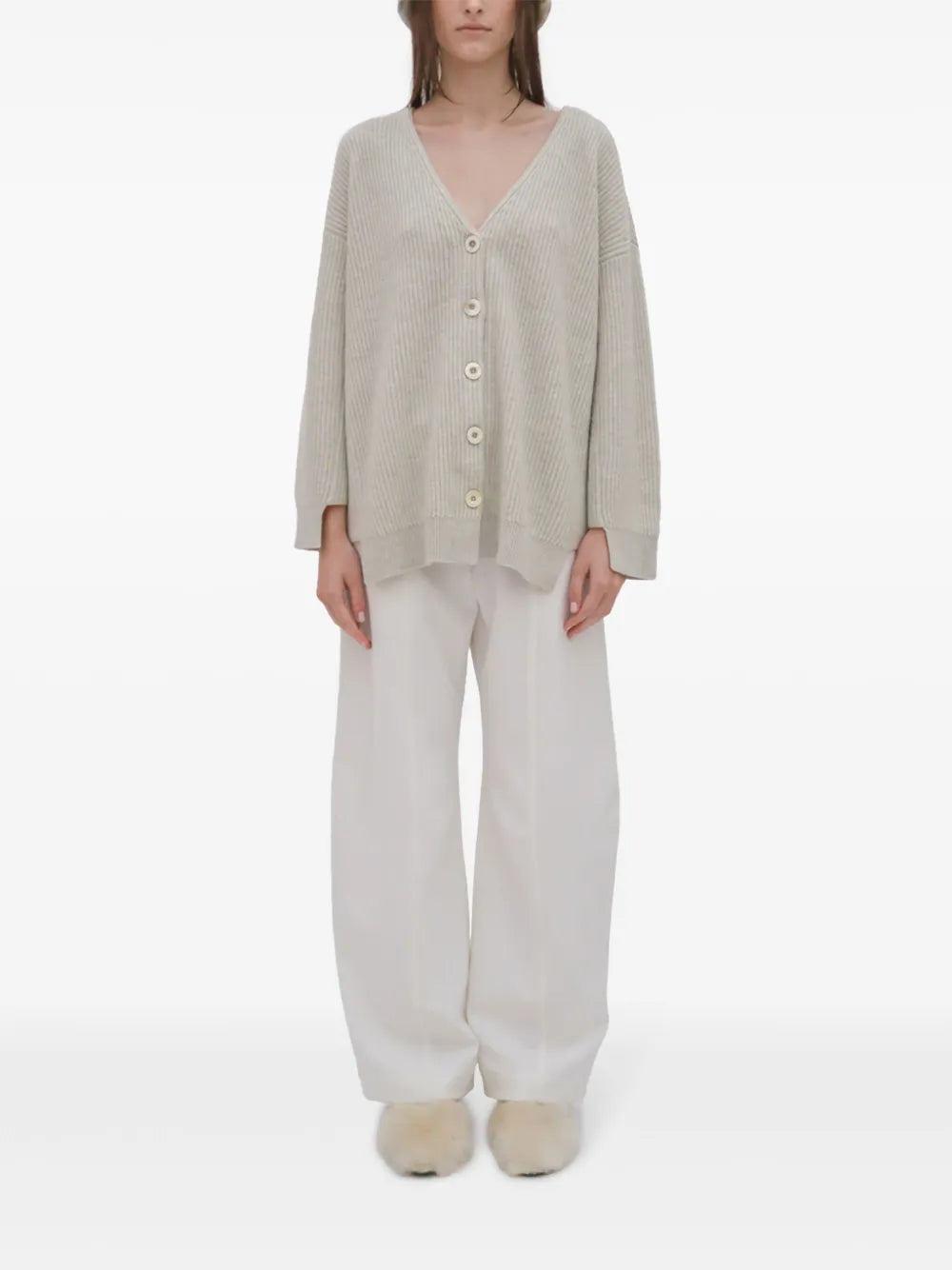 Ribbed Panelled Cardigan