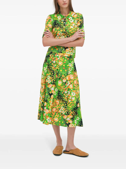 Pleated Midi Skirt
