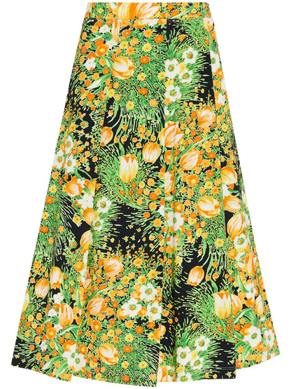 Pleated Midi Skirt