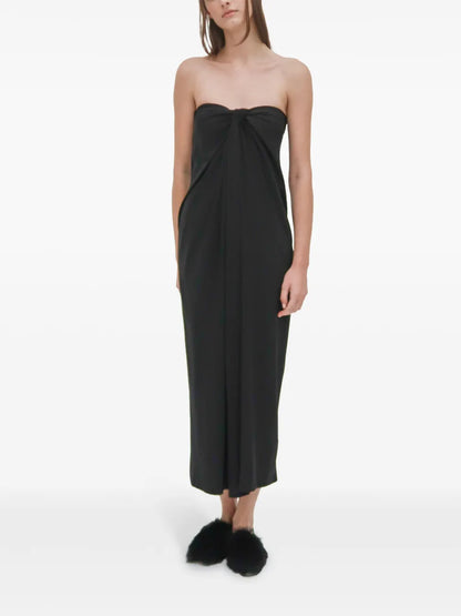 Twist Strapless Maxi Dress