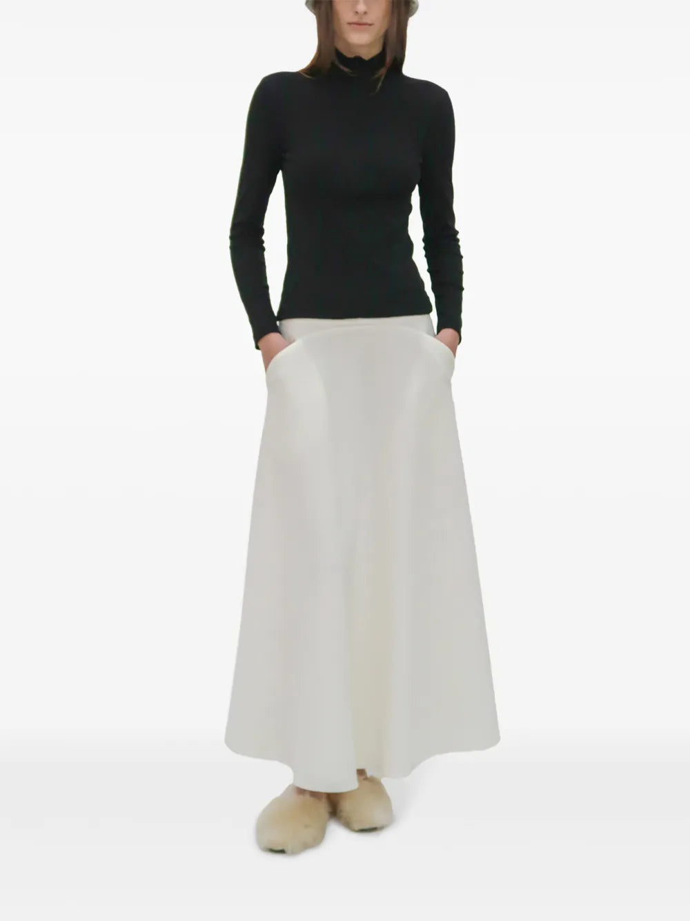 Zip-Up Turtleneck Sweater