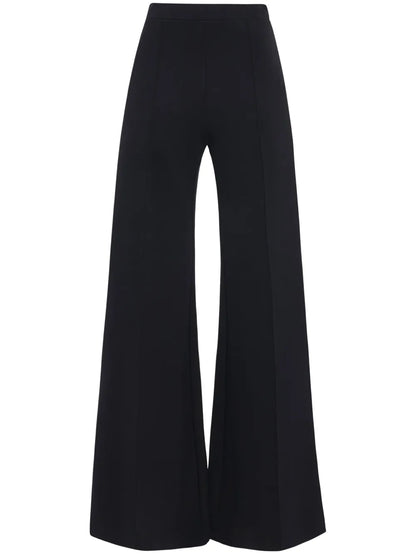 Pintucked Flared Trousers