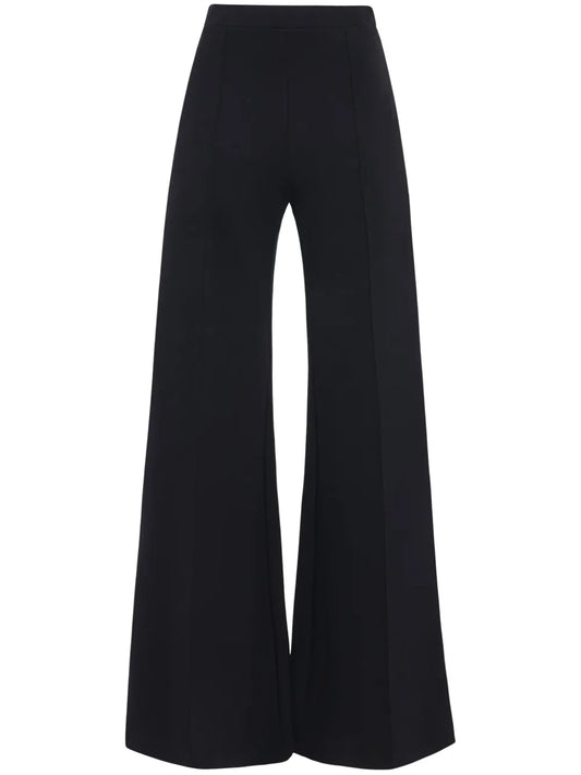 Pintucked Flared Trousers